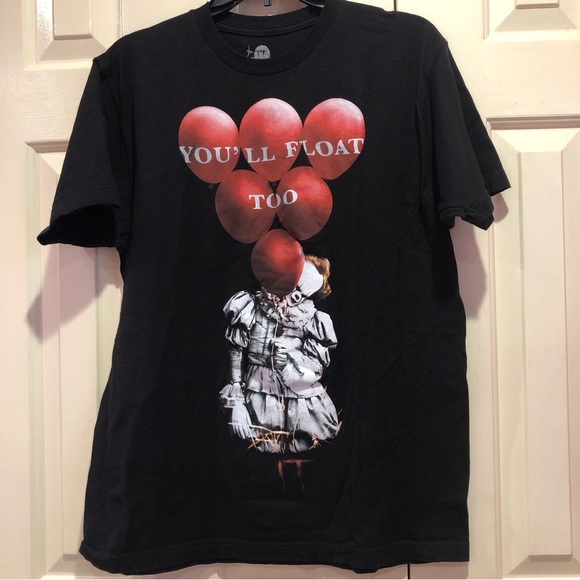 Pennywise IT You’ll Float Too Clown T-Shirt Size L Halloween - Picture 1 of 4
